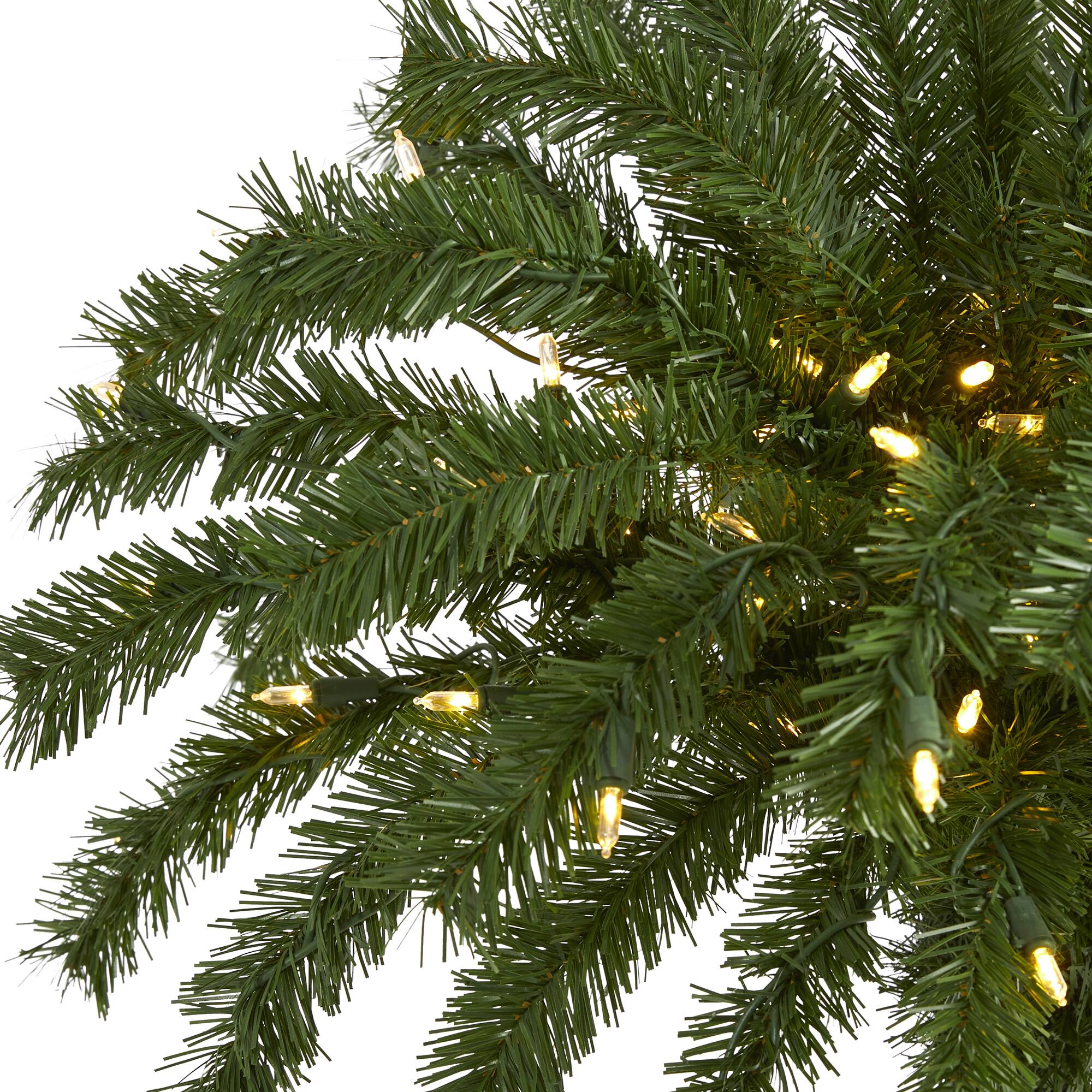 4ft. Pre-Lit Christmas Palm Artificial Tree with Warm White LED Lights